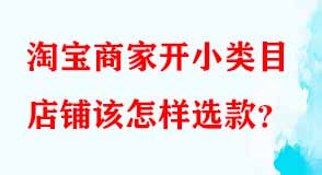 淘寶商家開小類目店鋪該怎樣選款